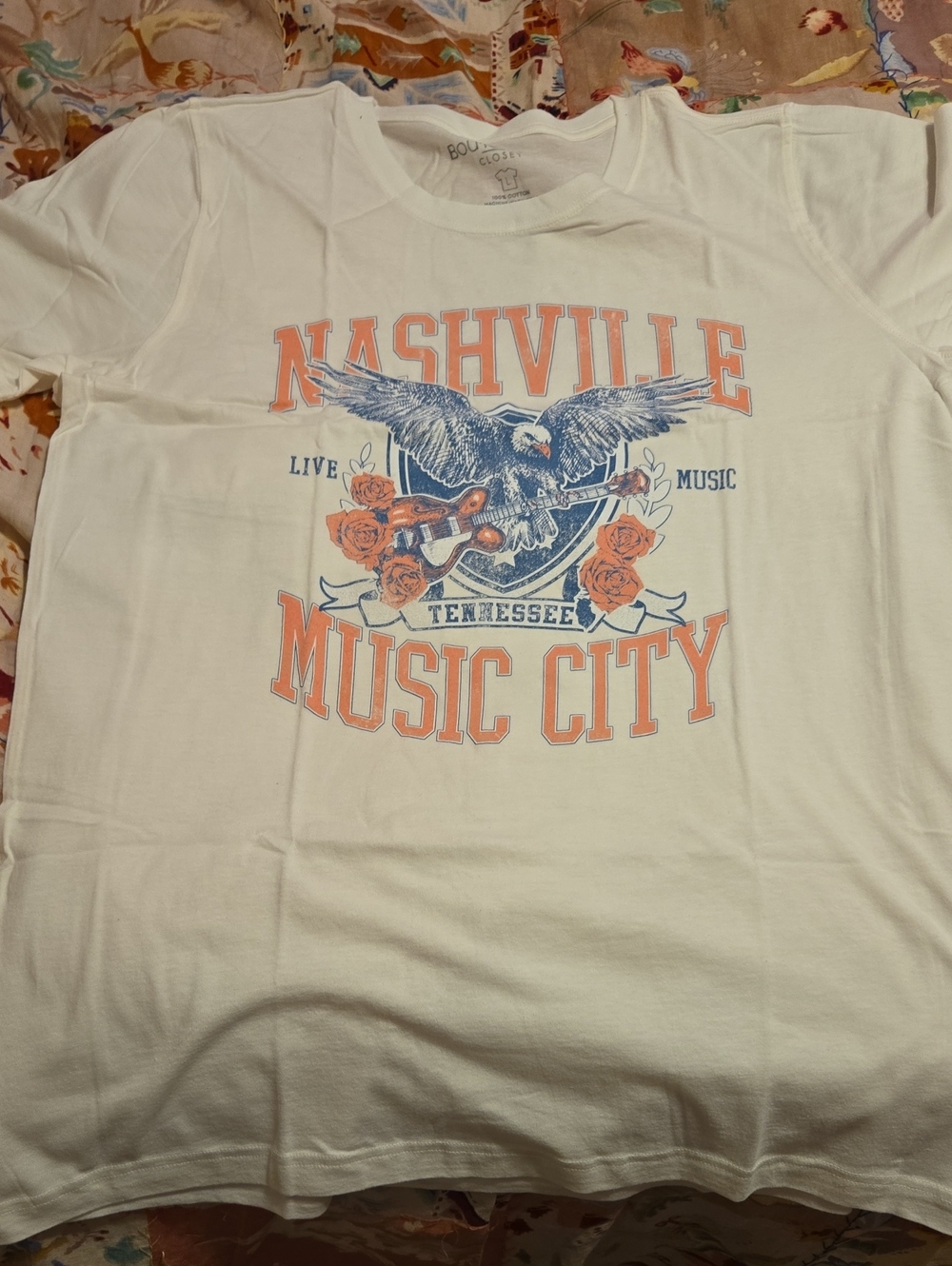 Nashville Music City Graphic Tee - White